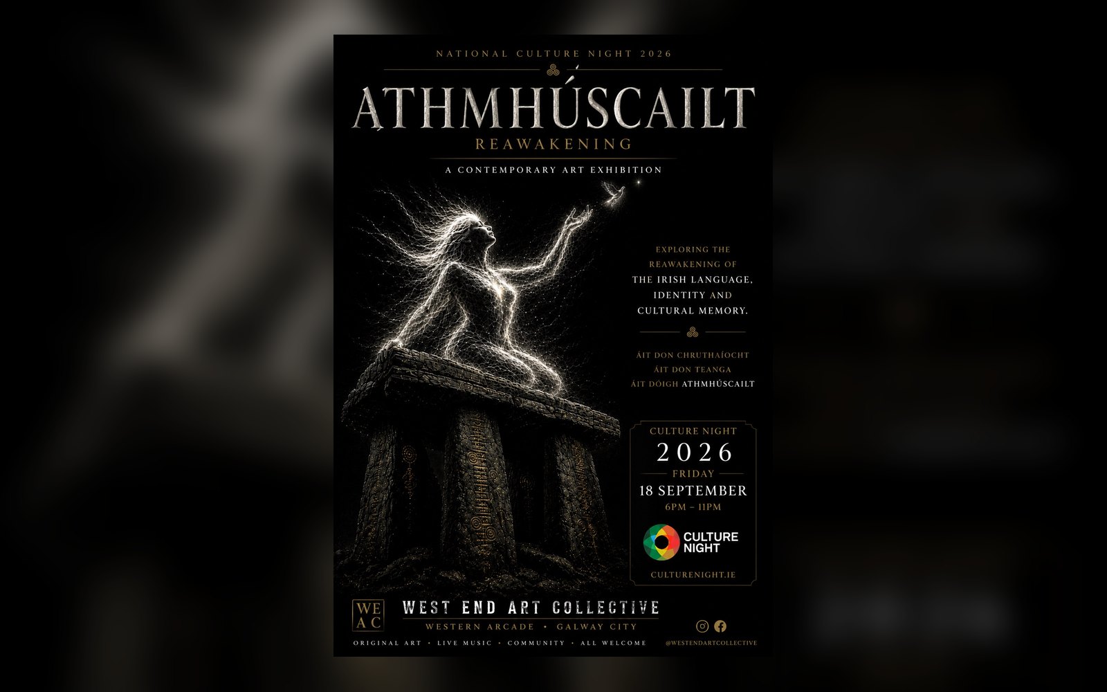 ATHMHÚSCAILT Reawakening — Culture Night 2026 exhibition at West End Art Collective, Galway